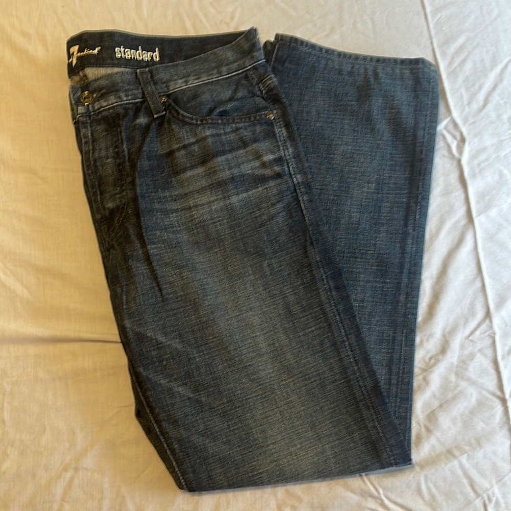 7 For All Mankind Indigo Straight Jeans